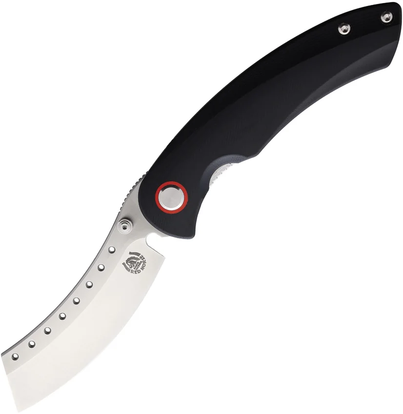 Red Horse Knife Works Hell Razor P  Liner Lock Knife Black G-10 (3.6" Satin)