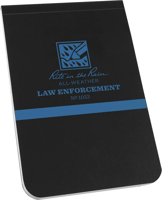 Rite in the Rain Thin Blue Line 3"x5" All Weather Notebook (Black/Blue)