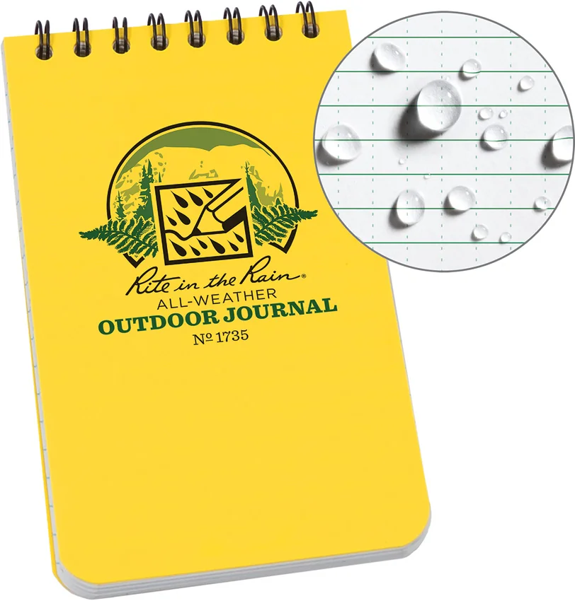 Rite in the Rain Top Spiral Yellow Notebook 3x5