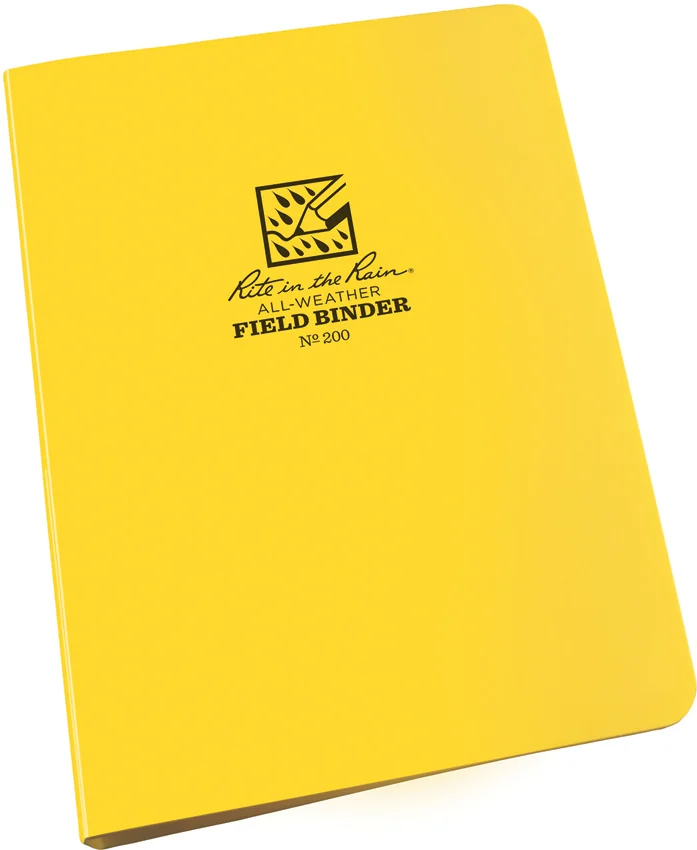 Rite in the Rain Ring Binder Yellow 1/2in