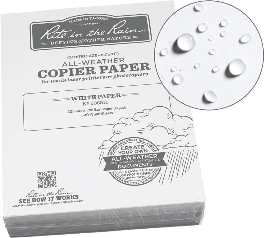 Rite in the Rain Copier Paper White 500 Sheets