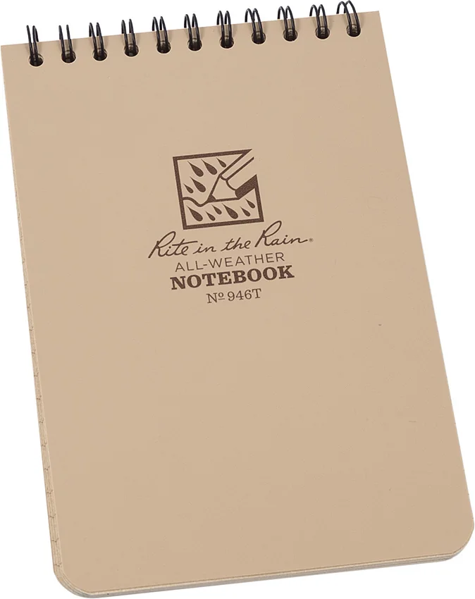 Rite in the Rain 4 x 6 Top Spiral Notebook Tan