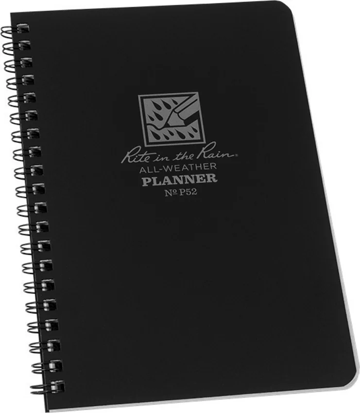 Rite in the Rain No. P52 Weekly Planner Undated (Black)
