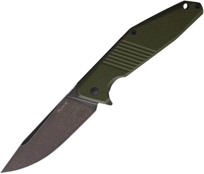 Ruike D191G Frame Lock Knife OD Green G-10 (4" Black SW)