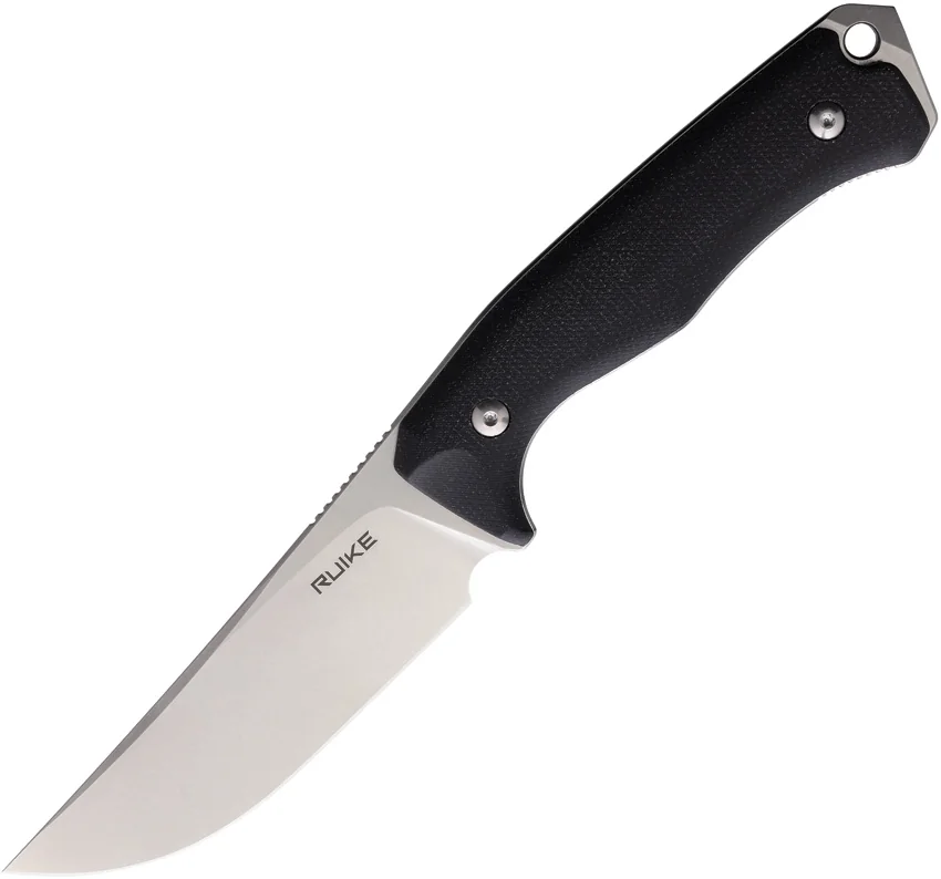 Ruike F186 Fixed Blade Knife Black Micarta (4.4" Stonewash)