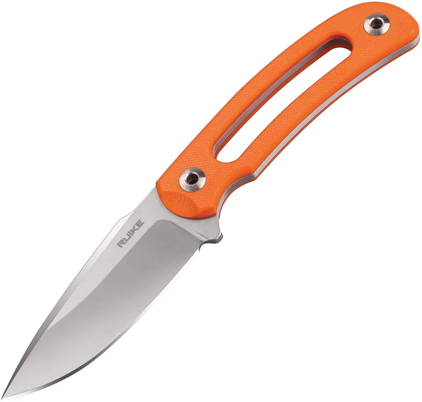 RUIKE Hornet Fixed Blade Knife Orange G-10 (3.25" Stonewash) F815