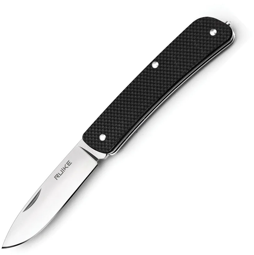 RUIKE L11 Criterion Collection Large Slip Joint Knife Black G-10 (3.5" Satin)