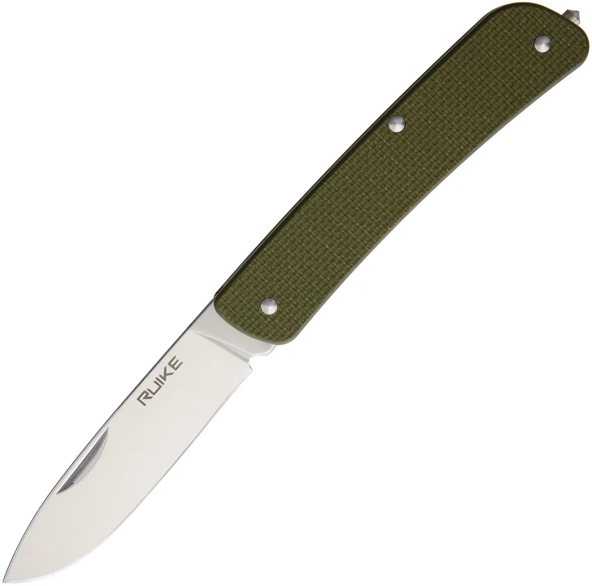 RUIKE L11 Criterion Collection Large Slip Joint Knife Green G-10 (3.5" Satin)