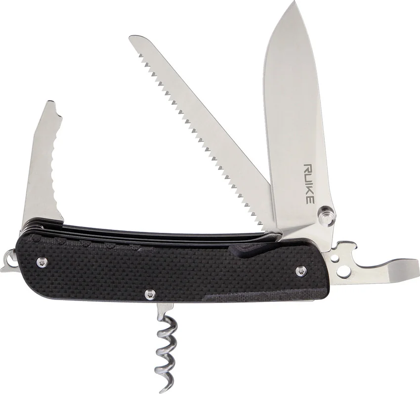 RUIKE Trekker LD32 Pocket Knife Multi-Tool G-10 (3.3" Satin)