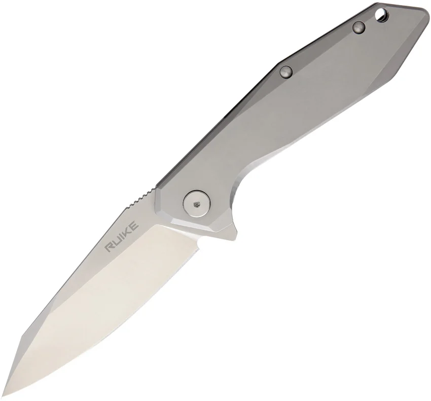 RUIKE P135SF Wharncliffe Frame Lock Knife Gray (3.6" Satin)