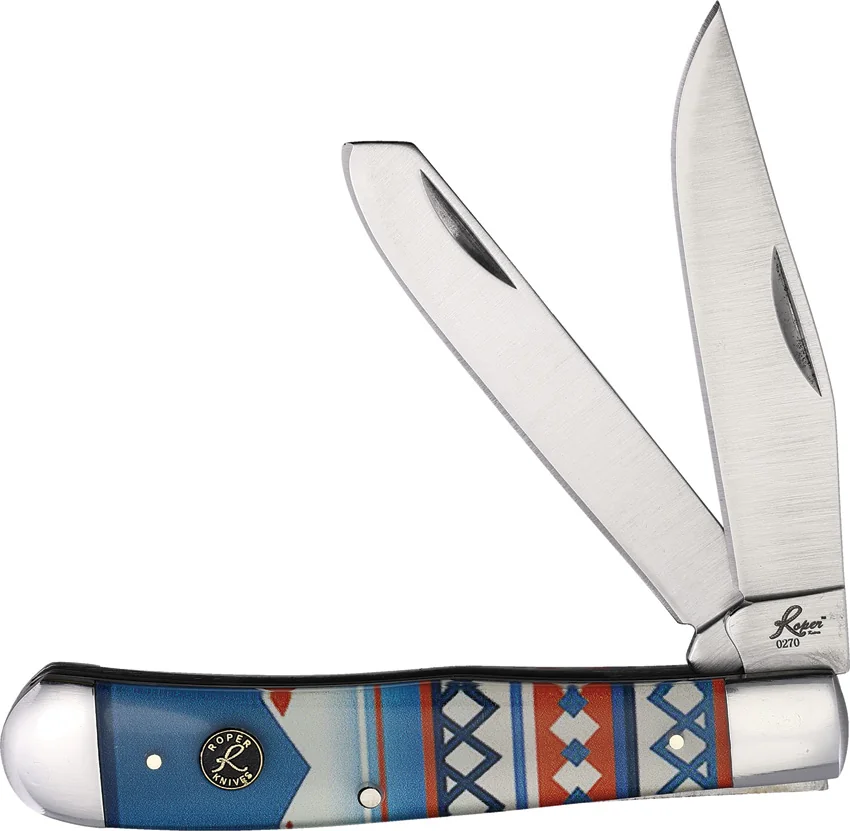 Roper Knives Trapper Knife 4.2" Blue Sunset Series PR0002WS1