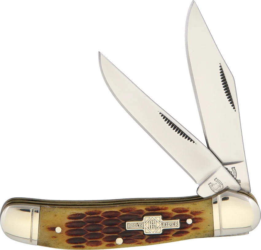 Rough Rider Knives Copperhead Amber Bone