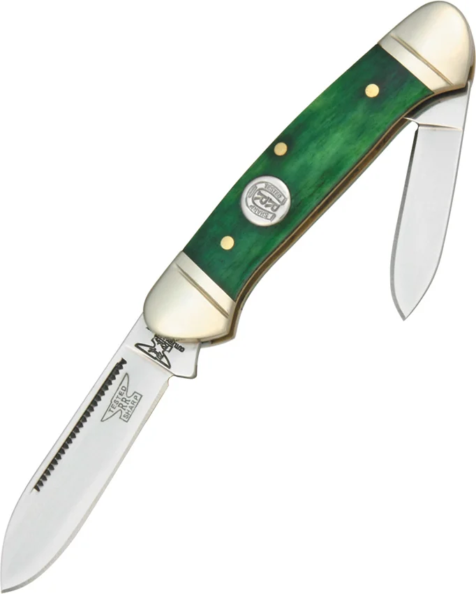 Rough Rider Knives Mini Canoe Green Bone