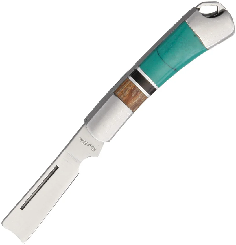 Rough Rider Knives Turquoise Mini Razor Folder