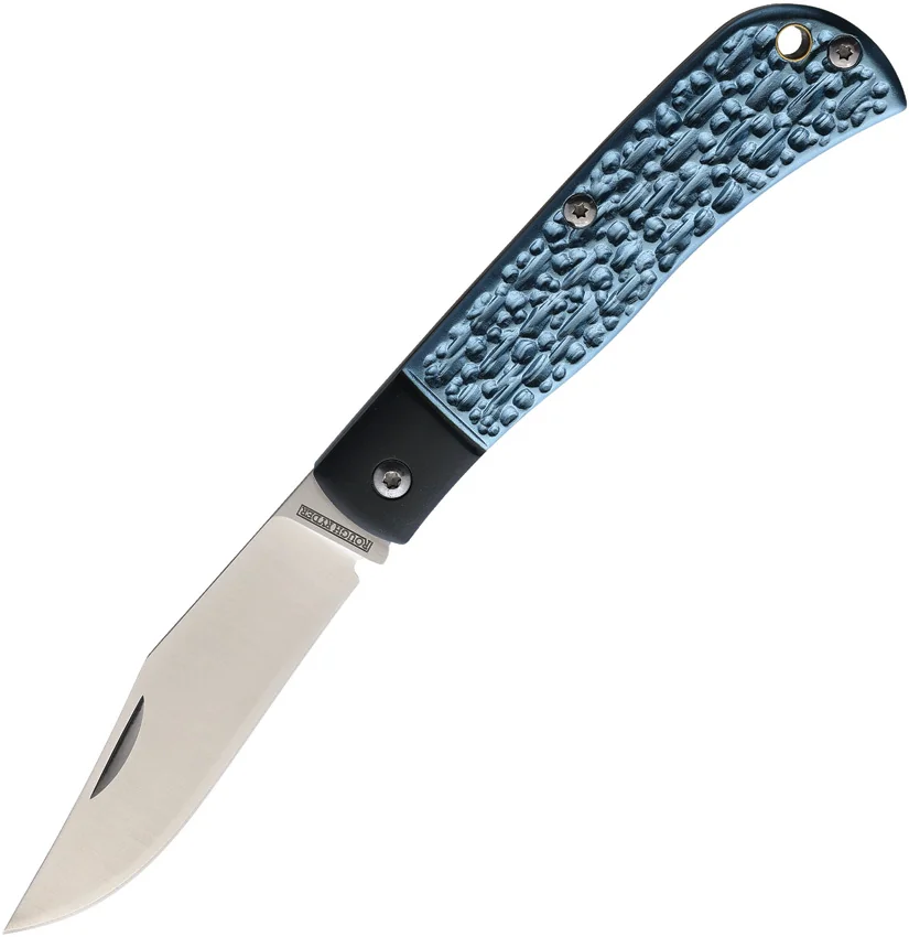 Rough Ryder Slip Joint Knife Blue / Black Aluminum (3.25" Satin)