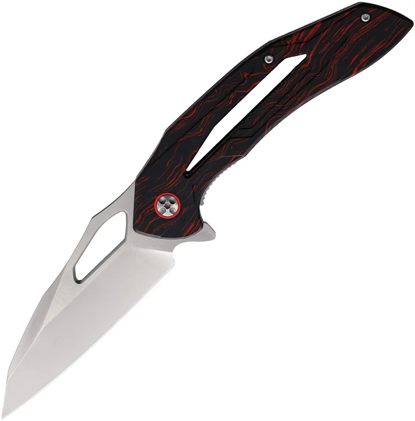 Rough Ryder Liner Lock Liner Lock Knife Black/Red G-10 (3.75" Satin)