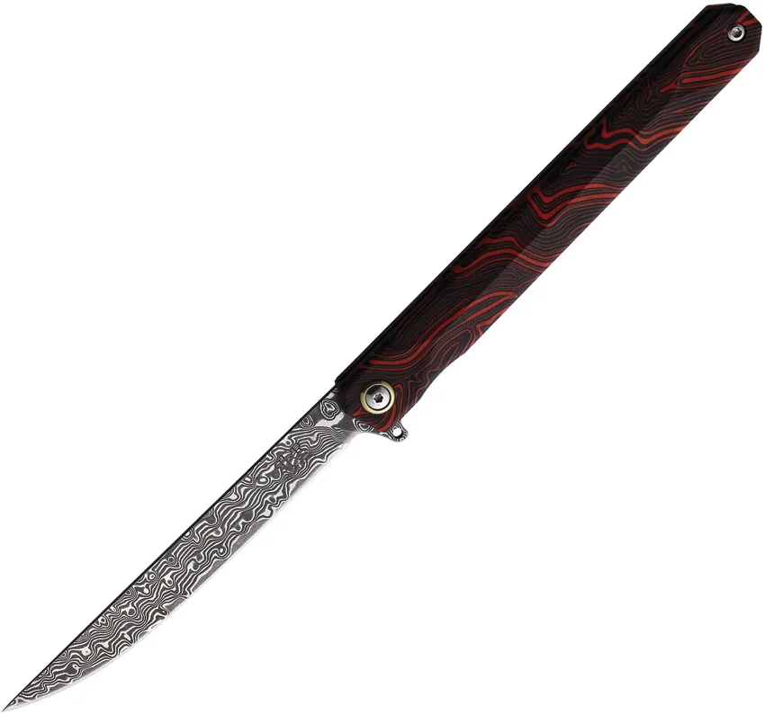 Rough Ryder Reserve Liner Lock Liner Lock Knife Black/Red G-10 (3.5" Damascus)