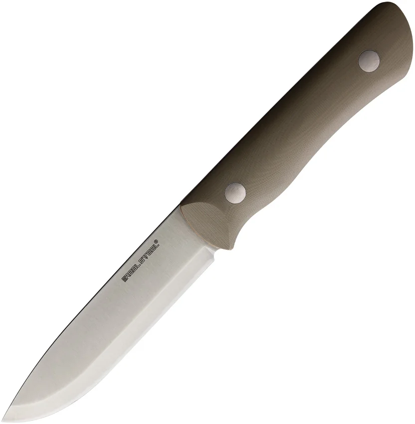 Real Steel Bushcraft III Fixed Blade Knife Coyote Tan G-10 (4" Satin) RS3726