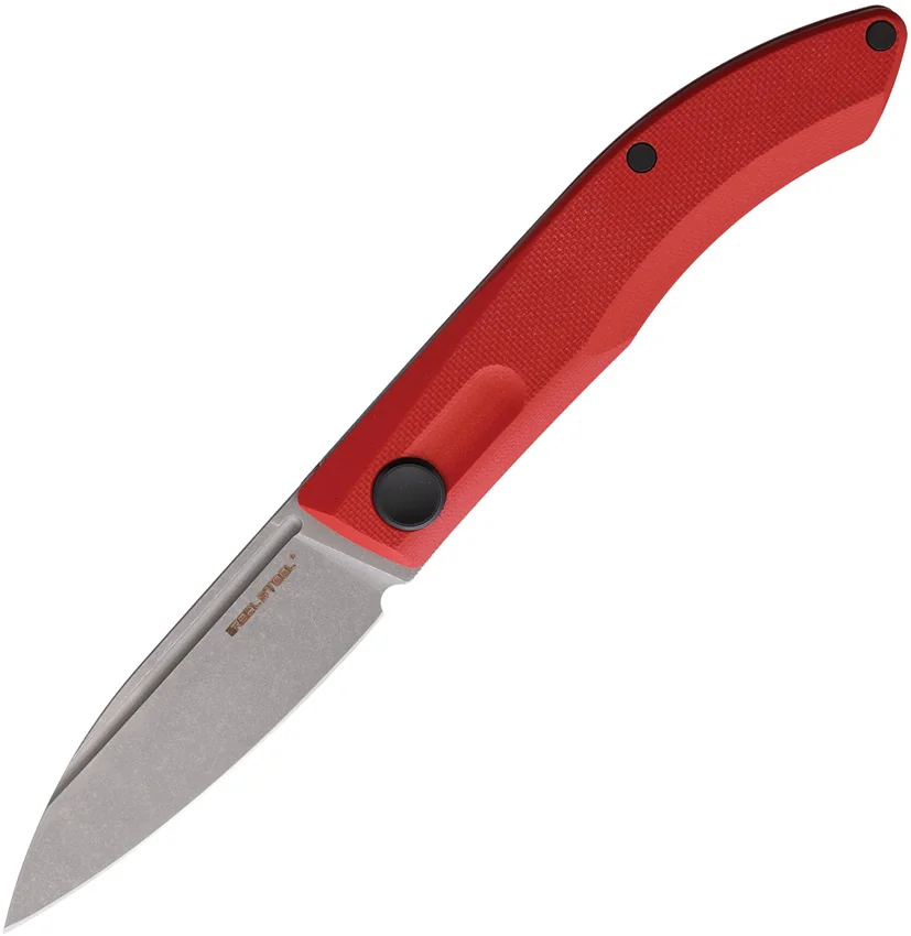Real Steel Stella EDC Urban Slip Joint Knife Red G-10 (3" Gray SW)