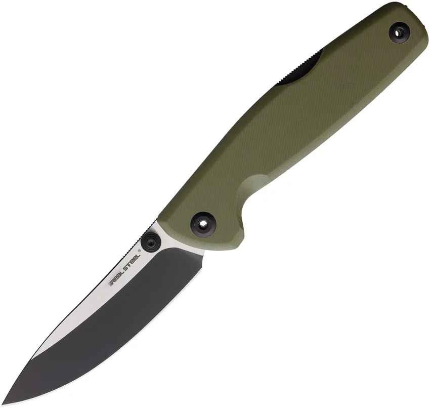 Real Steel Yak Lockback Knife Green G-10 (3.7" Two-Tone)