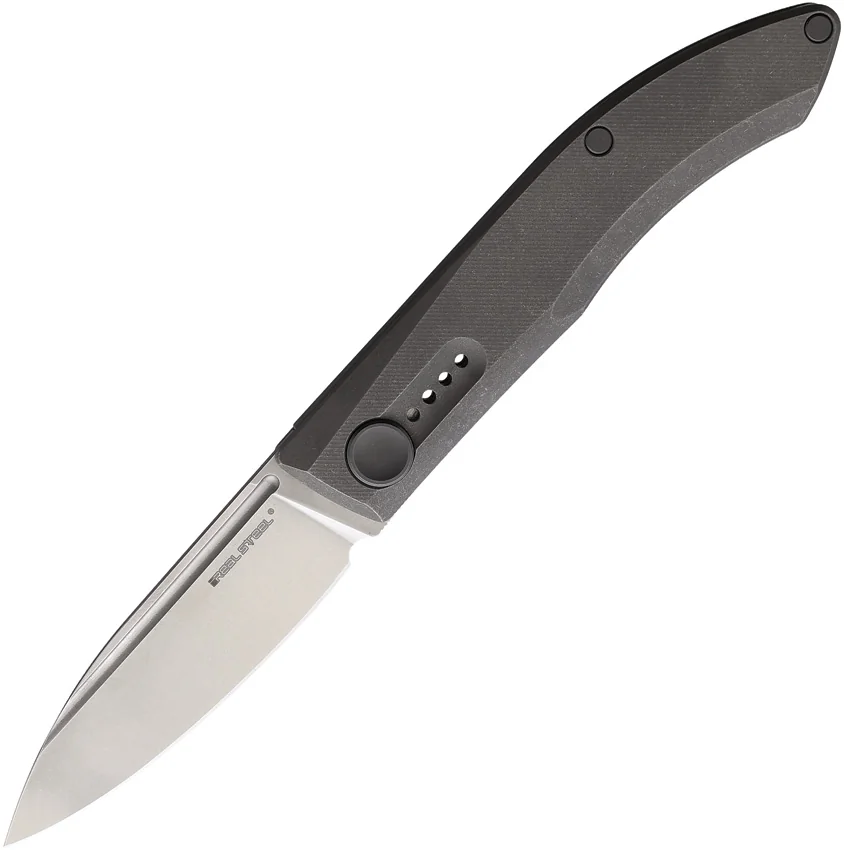 Real Steel Stella Premium Slip Joint Knife Dark Gray Titanium (3" Stonewash)