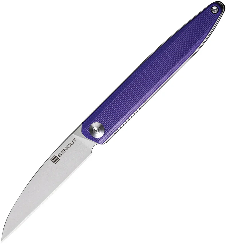 SENCUT Jubil Liner Lock Knife Purple G-10 (2.95" Stonewash) S20029-1