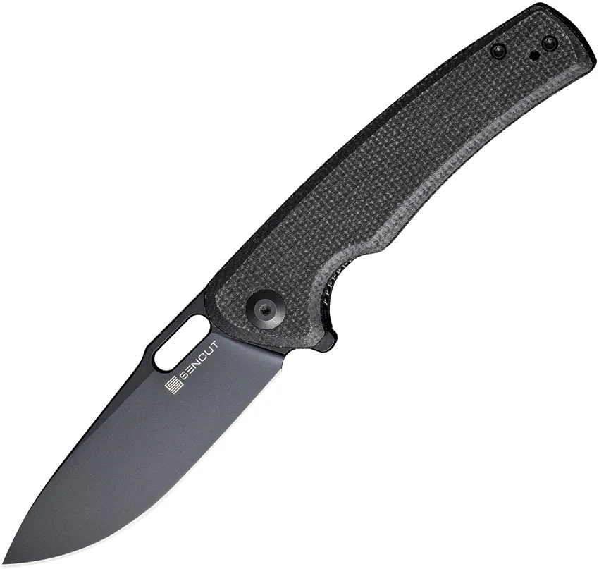 SENCUT Vesperon Liner Lock Knife Black Micarta (3.35" Black) -  S20065-3