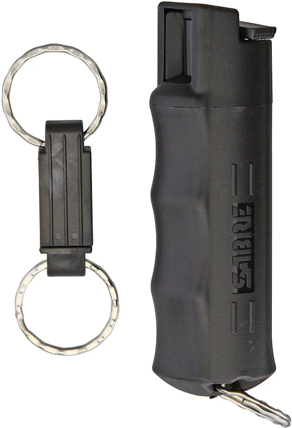 Sabre Quick Release Pepper Spray Keyring ORMD - Black