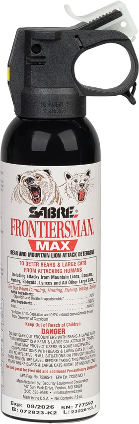 Sabre Frontiersman Bear Spray 7.9oz