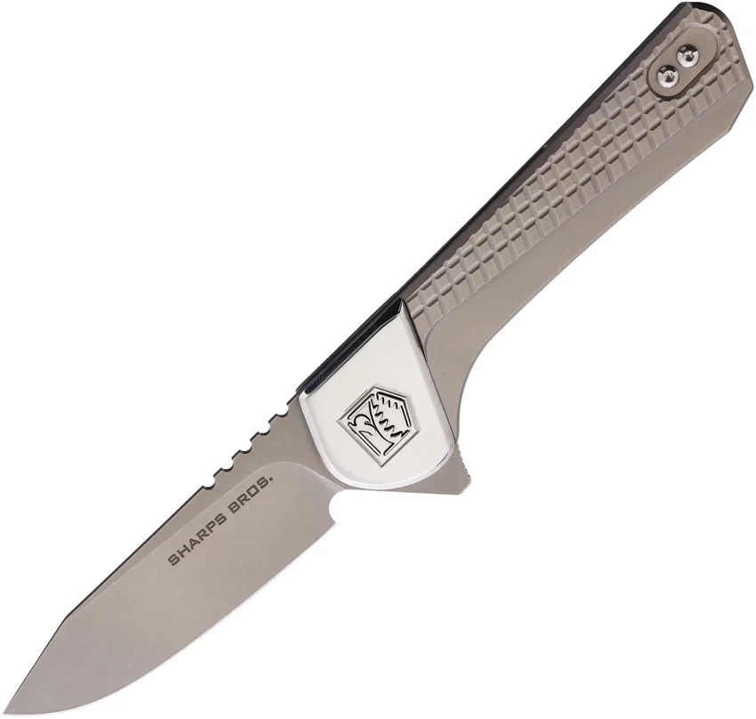 Sharps Bros. Meanstreak Button Lock Knife Stainless Steel/Titanium (3" SW)
