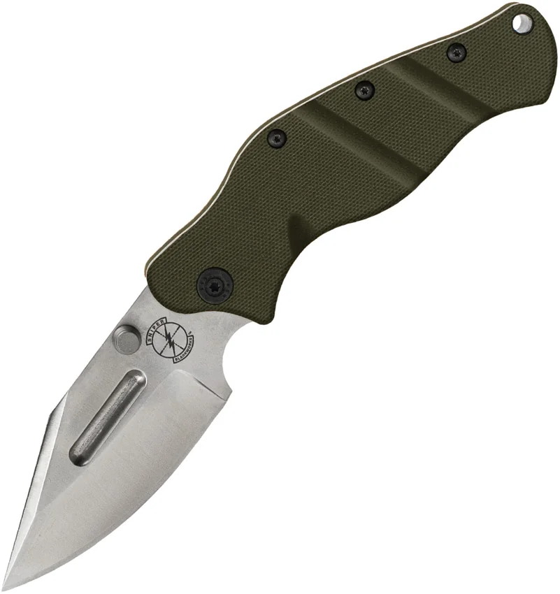 Sniper Bladeworks LPC Frame Lock Knife OD Green G-10/SW Ti (3.5" Satin)