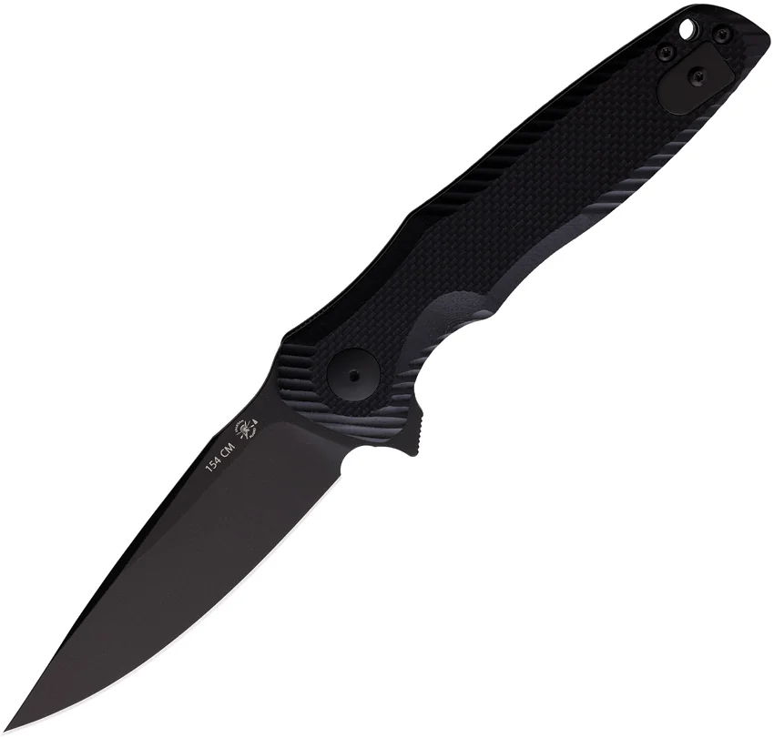 Spartan Blades POROS Liner Lock Knife Black G-10 (3.75" Black TiNi)