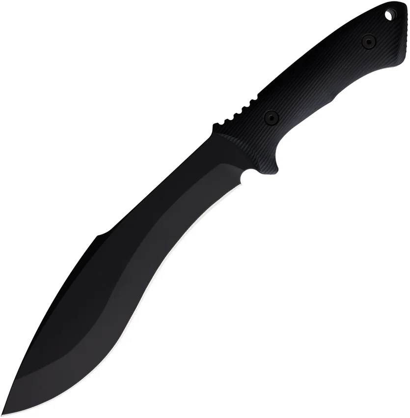 Spartan Blades Harsey Kukri Fixed Blade Knife Black Polymer (6.75" Black)