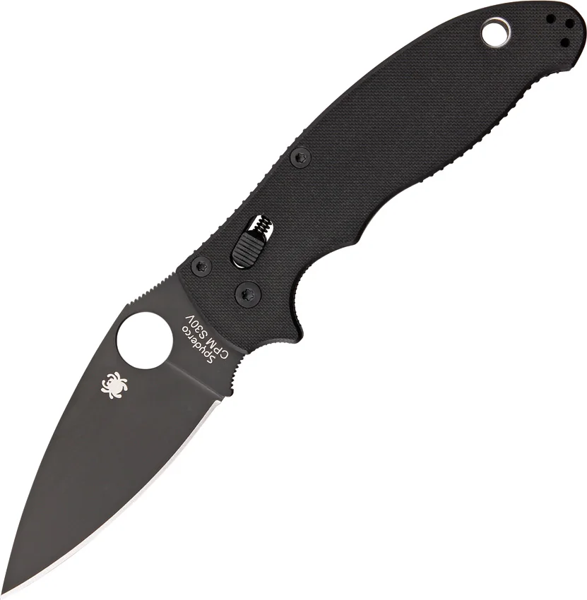 Spyderco Manix 2 Knife Tactical G-10 (3.375" Black) C101GPBBK2
