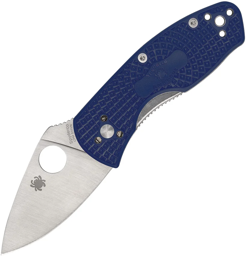 Spyderco Ambitious Lightweight Knife Blue FRN (2.25" Satin S35VN) C148PBL