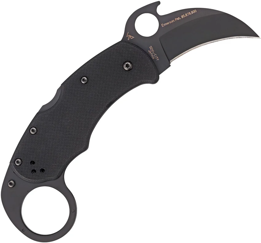 Spyderco Karahawk Folding Knife w/ Emerson Opener (2.36" Black) C170GBBKP