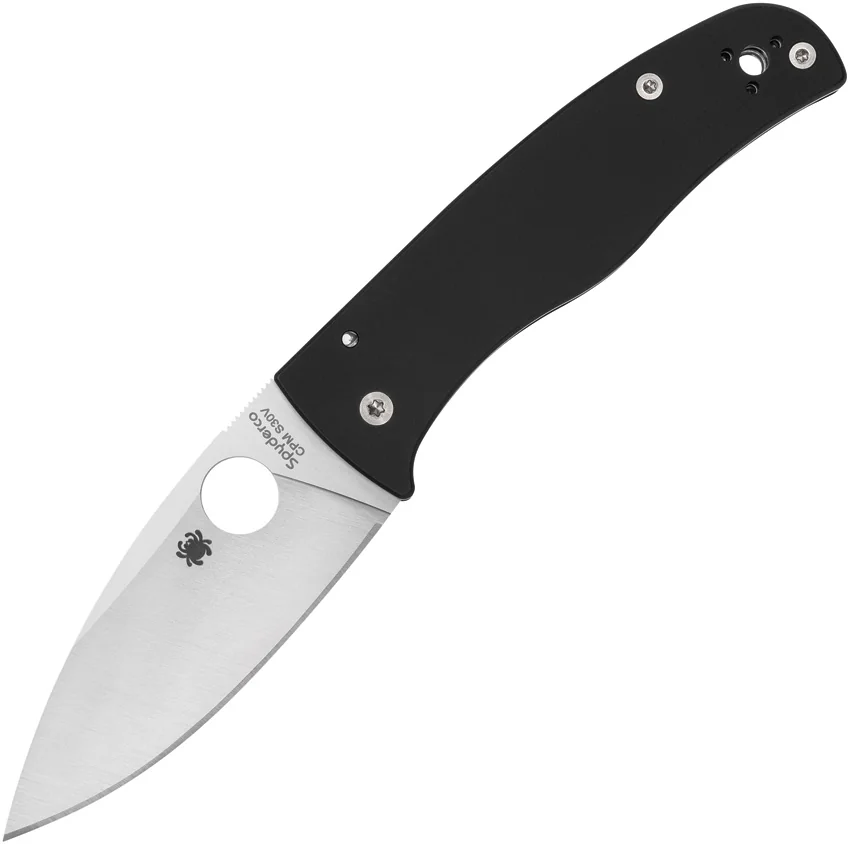 Spyderco Bodacious Compression Lock Knife Black G-10 (3.6" Satin S30V) C263GP