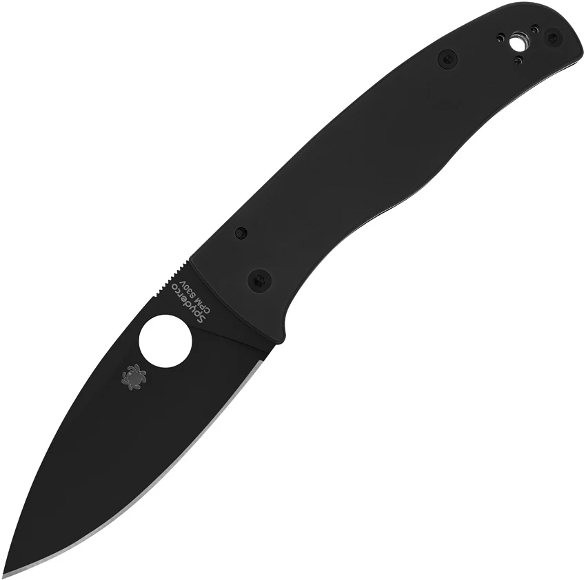 Spyderco Bodacious Compression Lock Knife Black G-10 (3.6" Black DLC)