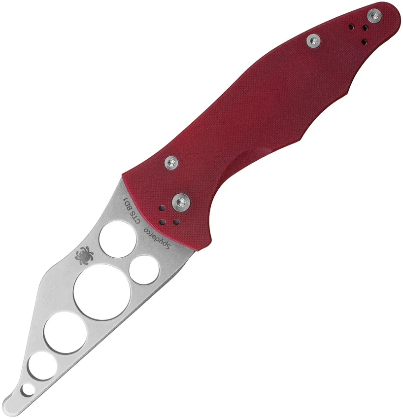 Spyderco Yojimbo 2 Trainer Red G-10 (3.125" Stonewash) C85TR2