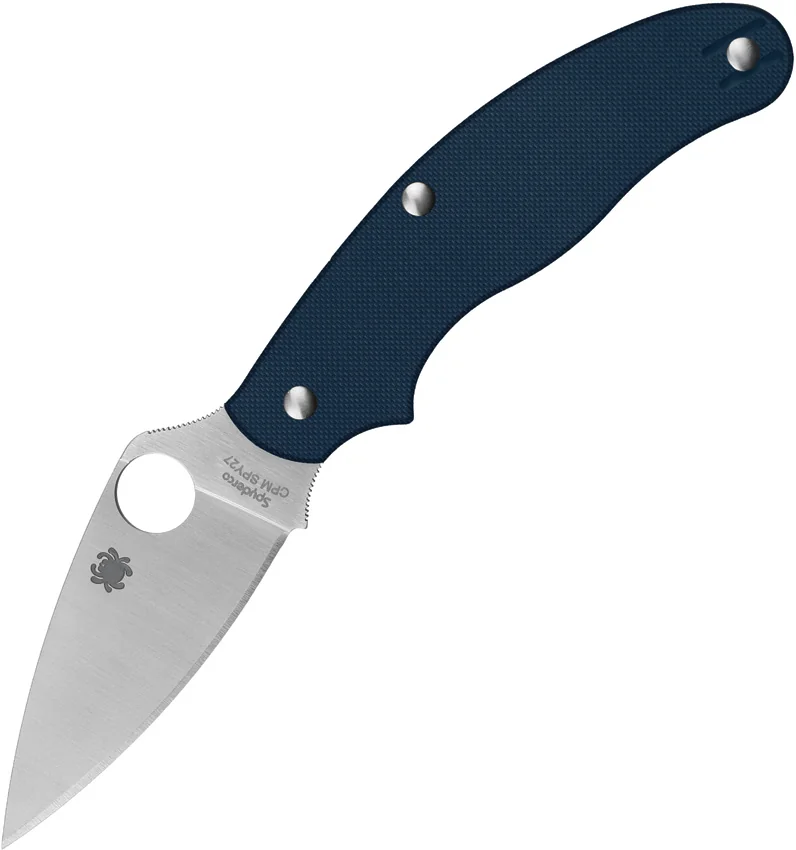 Spyderco UK Pen Knife Slip Joint Cobalt Blue G-10 (2.9" Satin CPM SPY27)