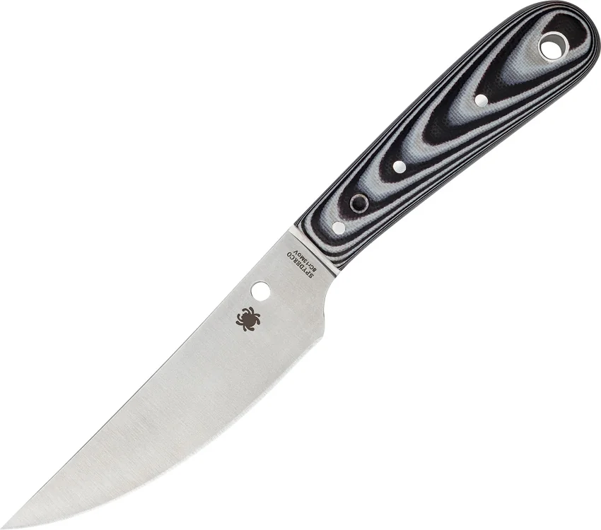 Spyderco Bow River Fixed Blade Knife Black/Gray G-10 (4.4" Satin) FB46GP