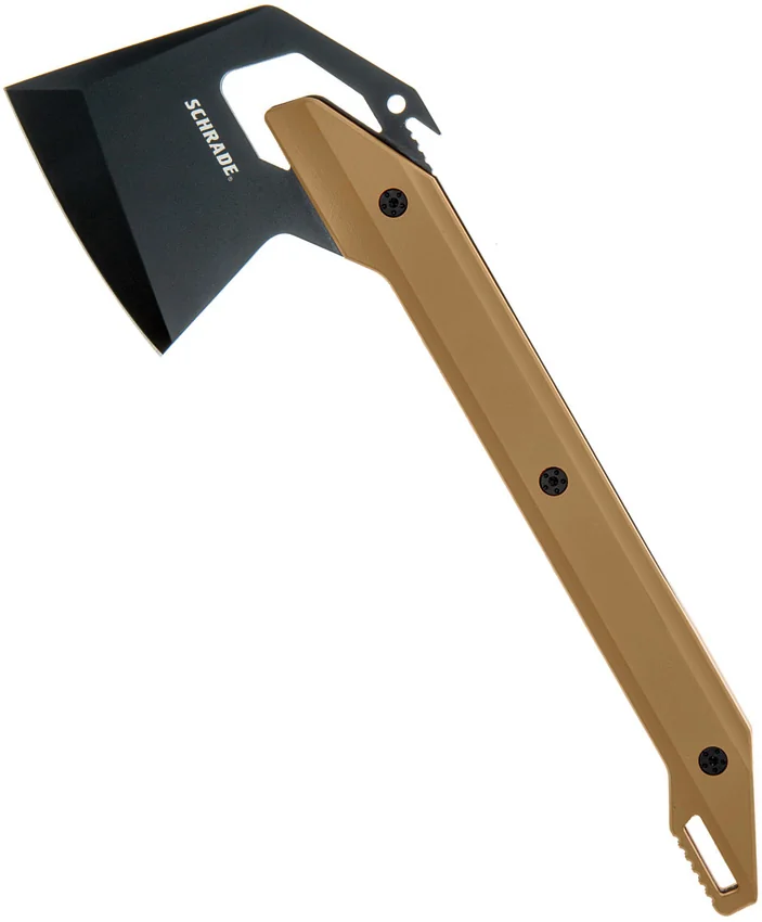 Schrade 12in Frontier Axe Tan GFN Handle (4.13 Black 3Cr13 Axe Head)
