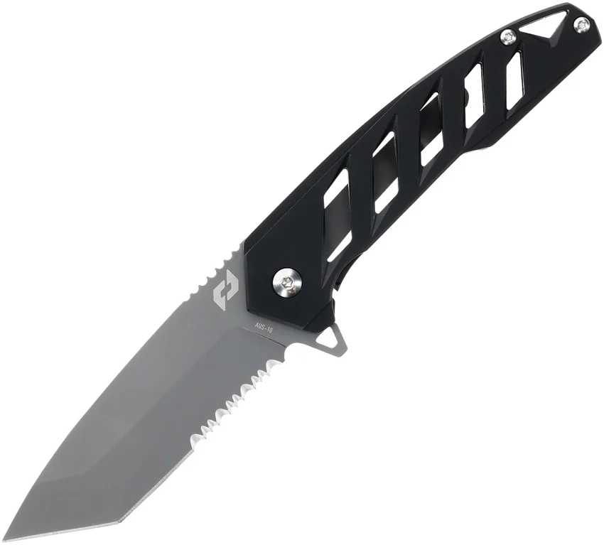 Schrade Ventricle Tanto Frame Lock Knife (3" Serrated Nitride) 1159322