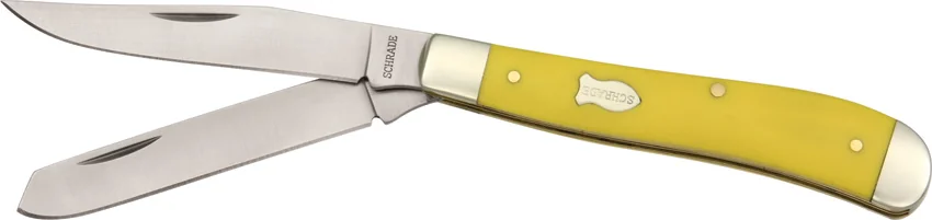 Old Timer Gunstock Trapper Knife 3.875" Yellow 94OTY