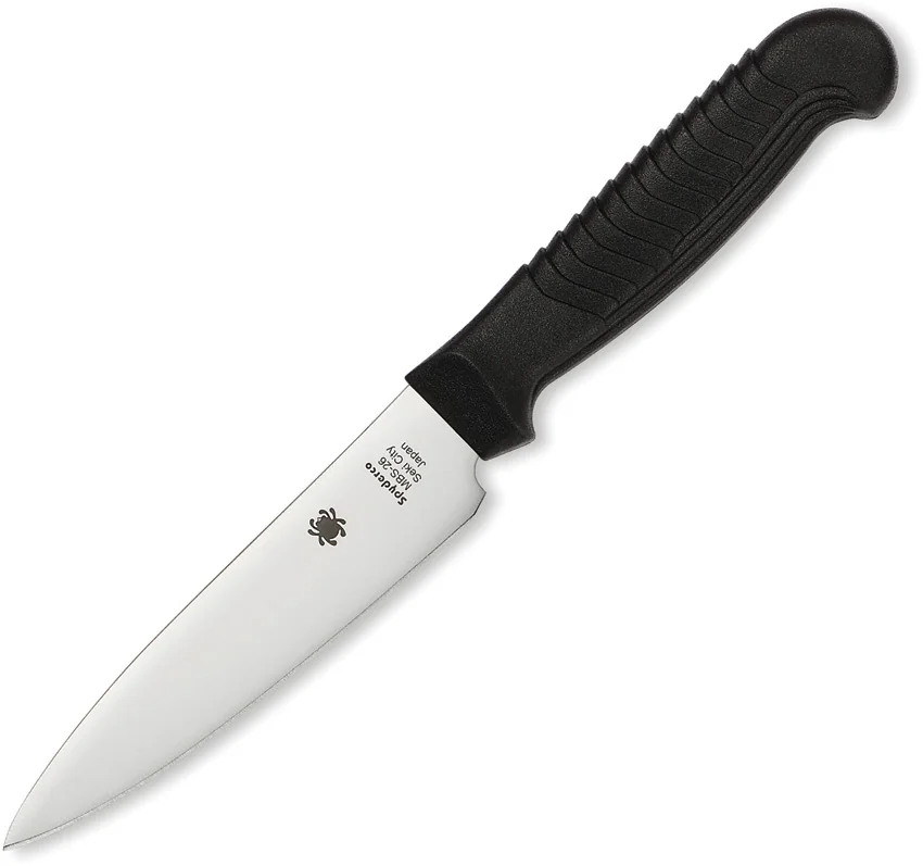 Spyderco 4" Paring Knife Black Sermollan K05PBK