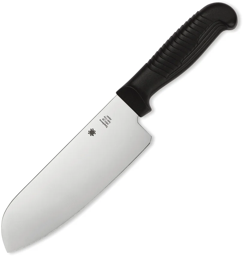 Spyderco 6" Santoku Knife Black Sermollan K08PBK