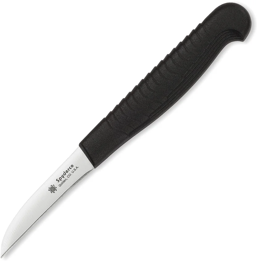 Spyderco 2" Paring Knife Black Sermollan K09PBK
