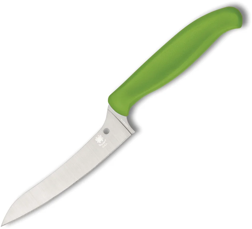 Spyderco Z-Cut Lightweight Green Pointed (4.5" Satin) K14PBK