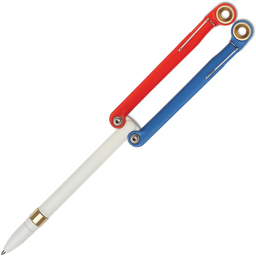 BaliYo by Spyderco Butterfly Pen Fisher Space Pen (Red/White/Blue) USA Made