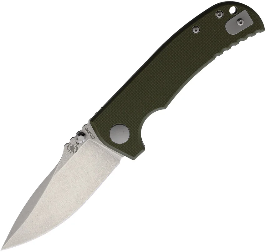Spartan Blades George Astor Liner Lock Knife Green G-10 (3.5" Stonewash XHP)